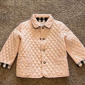 Burberry Children Kids light pink quilted jacket 24Months